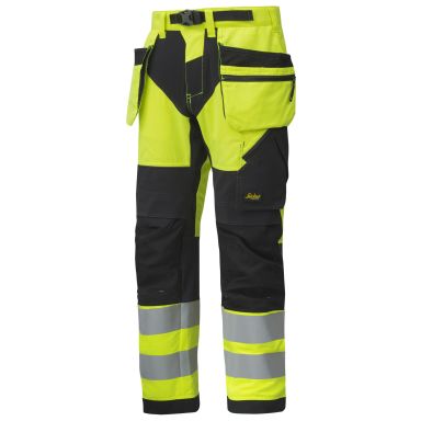 Snickers 6932 FlexiWork Byxa varsel, gul