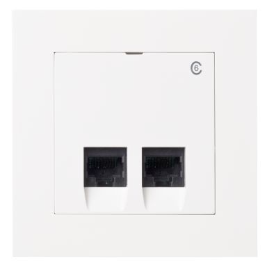 Elko Plus Modularuttag infälld, 2 x 8 K6