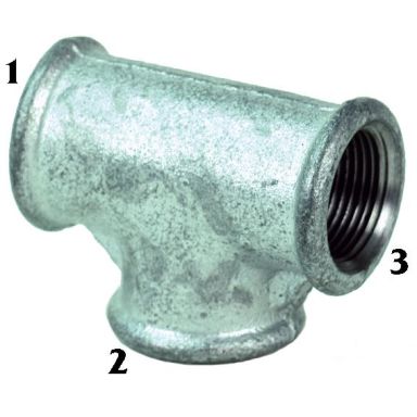 Gelia 3015156022 T-rør galv, adusert, rett