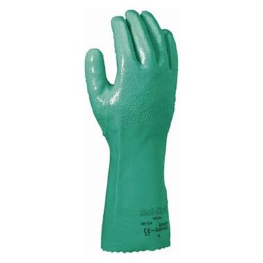 Ansell Solknit 39-124 Handske Kemskydd, Nitril, grön