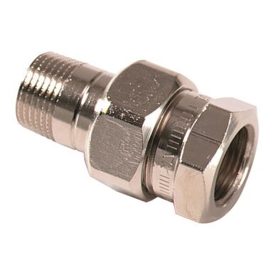 TA 50015120 Radiatorkoppling rak, förnicklad
