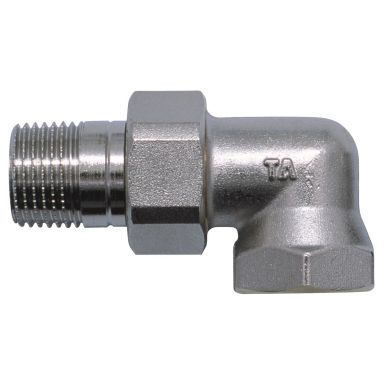 TA 50014110 Radiatorkoppling vinkel, förnicklad