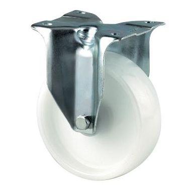 Tente 3478POR100P62 Industrihjul nylon, hvit, plate 105 x 85 mm