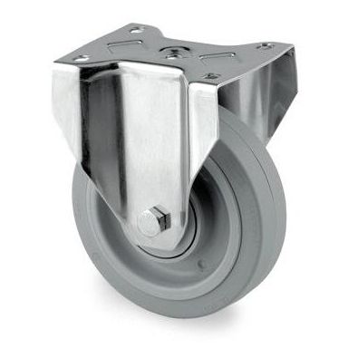 Tente 3478UFP200P63 Industrihjul fast, elastisk, plate 137 x 105