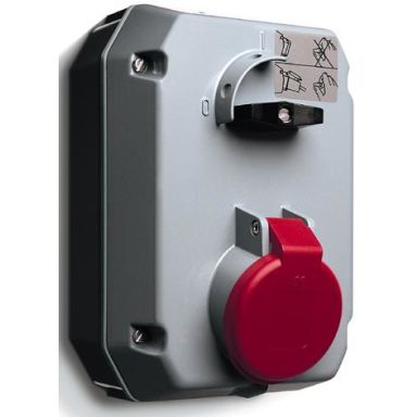 ABB 2CMA167975R1000 Vägguttag IP44, 3P+J, blockerat