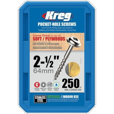 Kreg SML-C250S5-250 Ruuvi 64 mm, ruostumatonta terästä