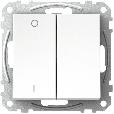 Schneider Electric Exxact WDE002141 Strömbrytare fyrkantig vippa, utan klor, vit