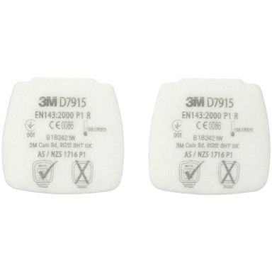 3M Secure Click D7915 Hiukkassuodatin 800-sarjaan, 4 kpl:n pakkaus