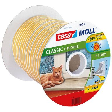 Tesa E-list 55701-00100-00 Tätningslist EPDM, 100 m, 9 mm x 4 mm