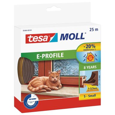 Tesa E-list 05464-00101-00 Tätningslist EPDM, 25 m, 9 mm x 4 mm