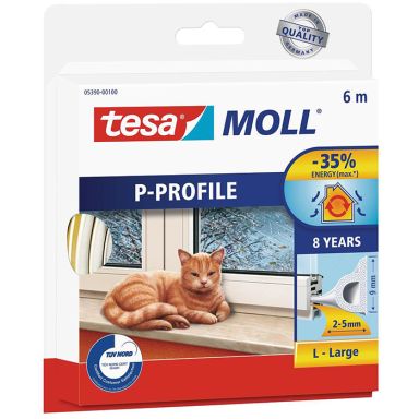 Tesa P-list 05390-00100-00 Tätningslist EPDM, 6 m, 9 mm x 5.5 mm