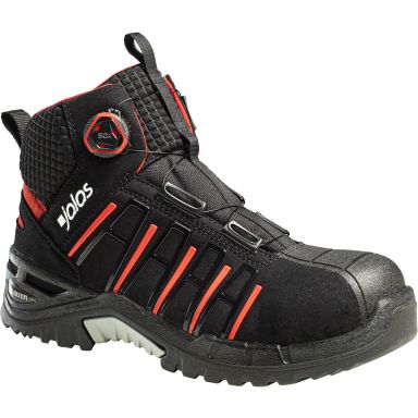 Jalas 9985 Exalter Easyroll Vernestøvler S3, BOA, svart/rød