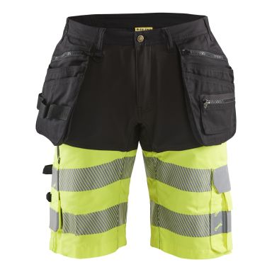 Blåkläder 159618119933C58 Synlighetsshorts med stretch, svart/varselgul