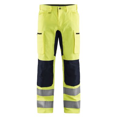 Blåkläder 158518113399D92 Synlighetsbukse med stretch, varselgul/svart