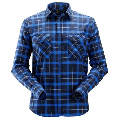 Snickers 8516 AllroundWork Flanellskjorta marin/klarblå