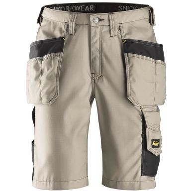 Snickers 3023 Hantverkarshorts khaki/svart, rip-stop