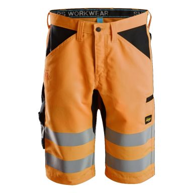 Snickers 6132 LiteWork Shorts varsel, oransje/svart