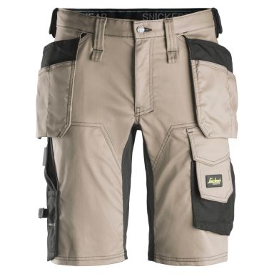 Snickers 6141 AllroundWork Shorts khaki/svart