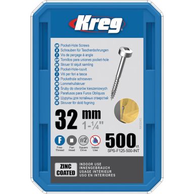 Kreg SML-F125-500-INT Ruuvi 32 mm Ø, sinkitty, Maxi-Loc