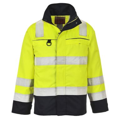 Portwest FR61 Jakke Hi-Vis gul/marineblå, flammehemmende