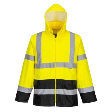 Portwest H443 Regnjakke Hi-Vis gul/svart
