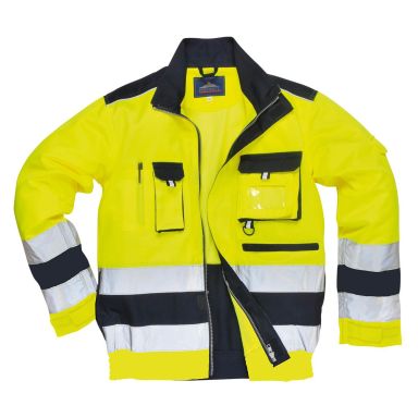 Portwest Lille Jakke Hi-Vis gul/marineblå