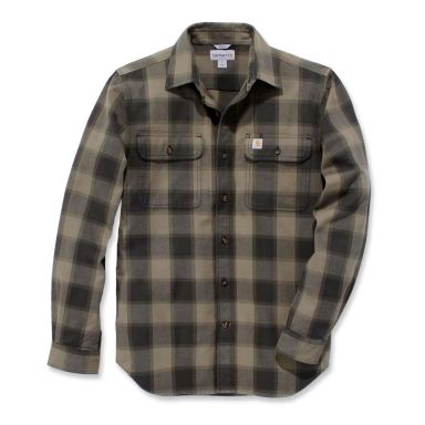 Carhartt Hubbard Flanellskjorta grå/beige, slim fit