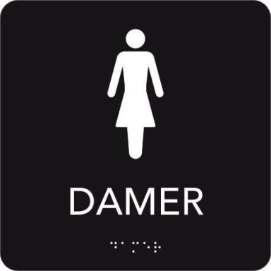 UniGraphics 6705350 Skylt damer, taktil, 150 x 150 mm