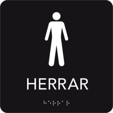 UniGraphics 6705352 Skylt herrar, taktil, 150 x 150 mm