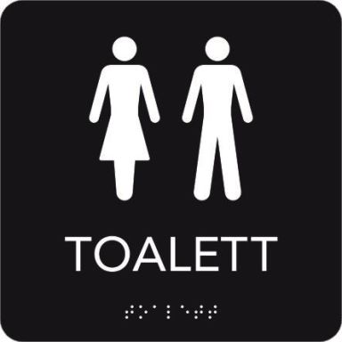 UniGraphics 6705354 Skylt toalett, taktil, 150 x 150 mm