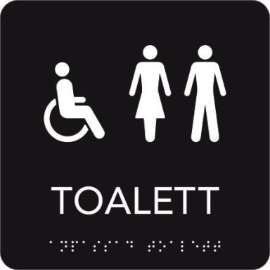 UniGraphics 6705358 Skylt rullstol/toalett, taktil, 150 x 150 mm