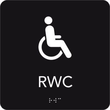 UniGraphics 6705360 Skylt RWC, taktil, 150 x 150 mm