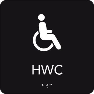 UniGraphics 6705362 Skylt HWC, taktil, 150 x 150 mm