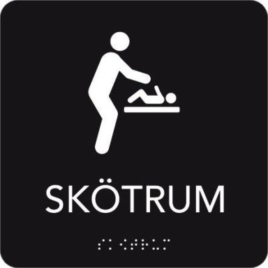 UniGraphics 6705366 Skylt skötrum, taktil, 150 x 150 mm