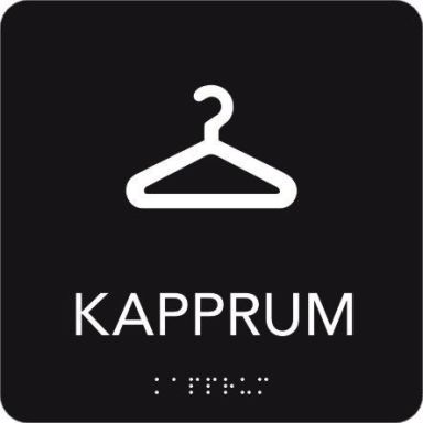 UniGraphics 6705374 Skylt kapprum, taktil, 150 x 150 mm
