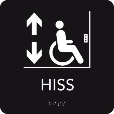 UniGraphics 6705380 Skylt rullstol/hiss, taktil, 150 x 150 mm