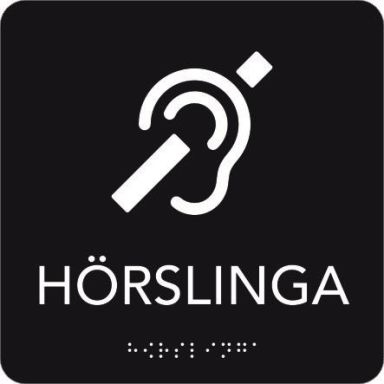 UniGraphics 6705382 Skylt hörslinga, taktil, 150 x 150 mm