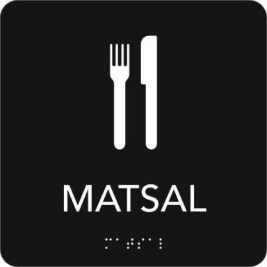 UniGraphics 6705386 Skylt matsal, taktil, 150 x 150 mm
