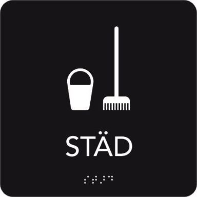UniGraphics 6705394 Skylt städ, taktil, 150 x 150 mm