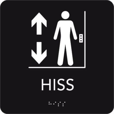 UniGraphics 6705396 Skylt hiss, taktil, 150 x 150 mm
