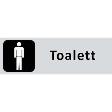 UniGraphics 6705300 Skylt Toalett, 225 x 80 mm