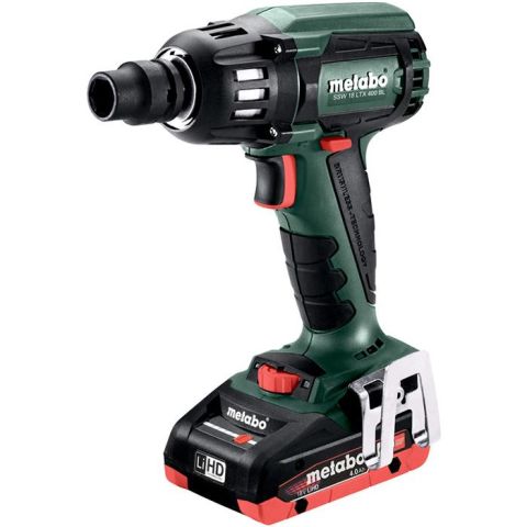 1110441 Metabo SSW 18 LTX 400 BL Mutterdragare med 4,0Ah batterier och laddare