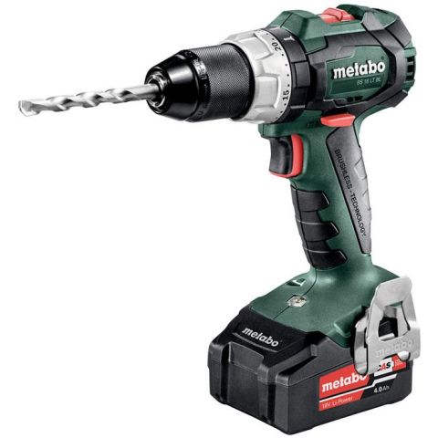 1110906 Metabo BS 18 LT BL Borrskruvdragare med 4,0Ah batterier och laddare
