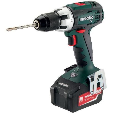 1110013 Metabo BS 18 LT Borrskruvdragare med 4,0Ah batterier och laddare