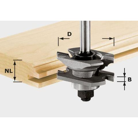 1120560 Festool HW S8 D46 x D12-NT Profilnotfräs 8mm spindel