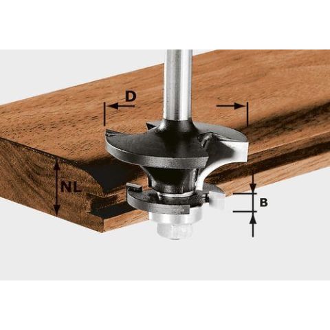 1120714 Festool HW S8 D43/21 A/KL Kontraprofilfräs 8mm spindel