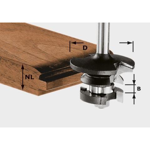 1120715 Festool HW S8 D43/21 A/KL Kontraprofilfräs 8mm skaft