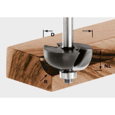 1120650 Festool HW S8 D38,1/R12,7 KL Hålkälsfräs 8mm spindel