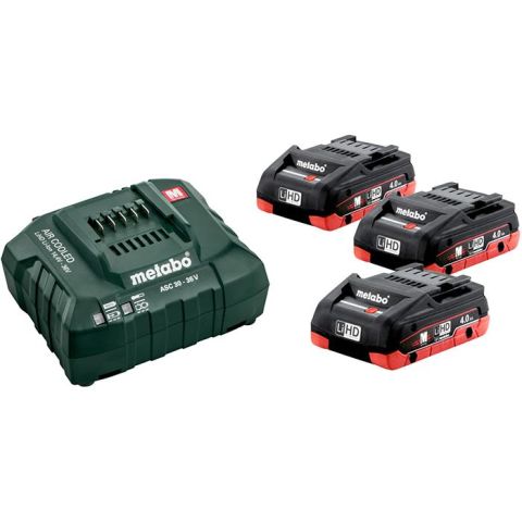 1110359 Metabo Bas-set Laddpaket 3st 4,0Ah batterier