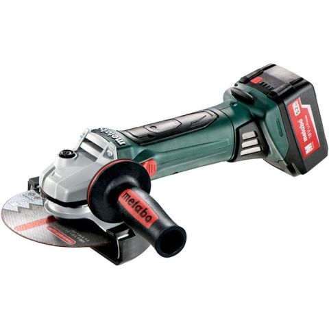 1110497 Metabo W 18 LTX 150 Quick Vinkelslip med 5,2Ah batterier och laddare